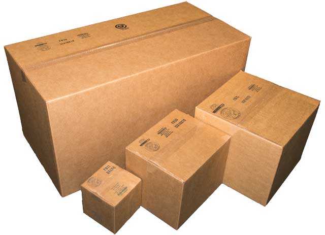 Stock boxes of various sizes